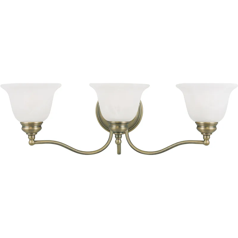 Essex 3 Light 24 inch Antique Brass Vanity Sconce Wall Light