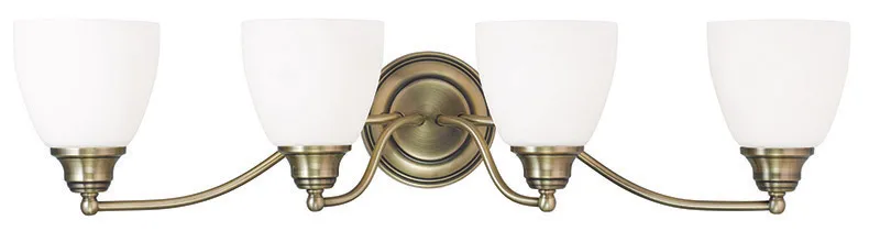 Somerville 4 Light 30 inch Antique Brass Vanity Sconce Wall Light