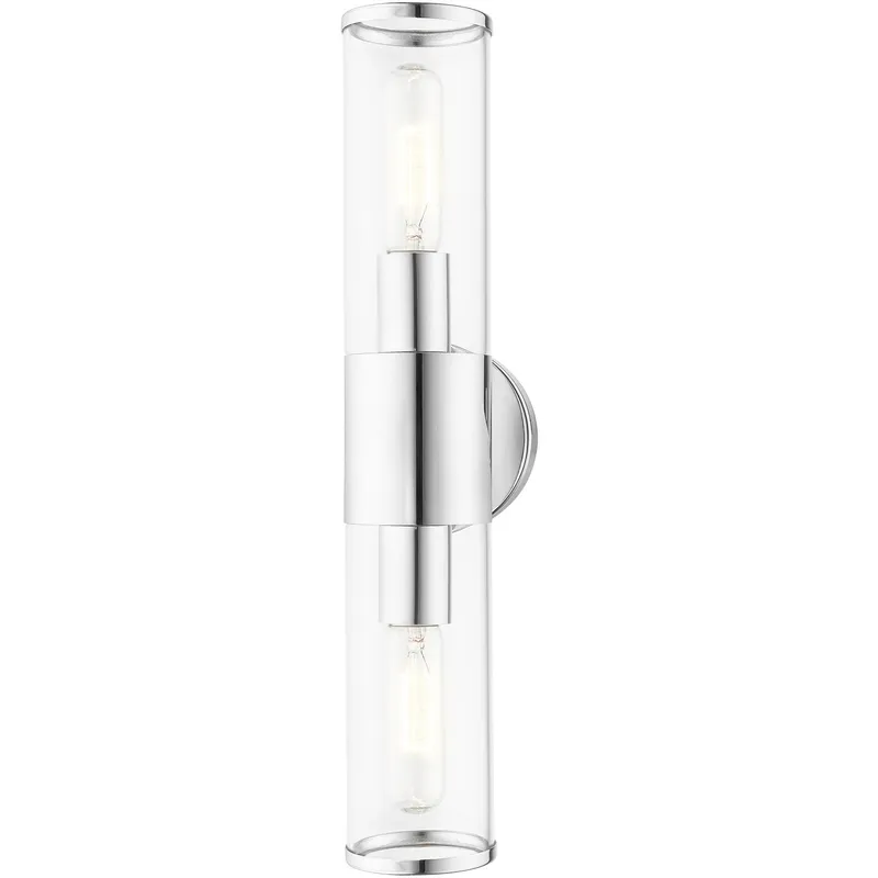 Banca 2 Light 4.25 inch Polished Chrome ADA Vanity Sconce Wall Light