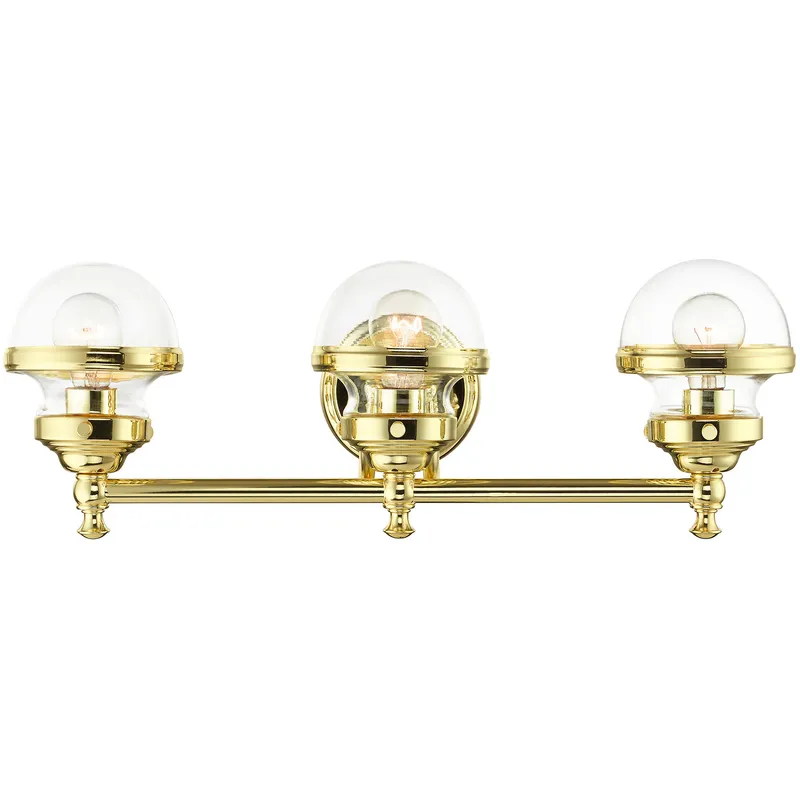 Oldwick 3 Light 24 inch Polished Brass Vanity Sconce Wall Light