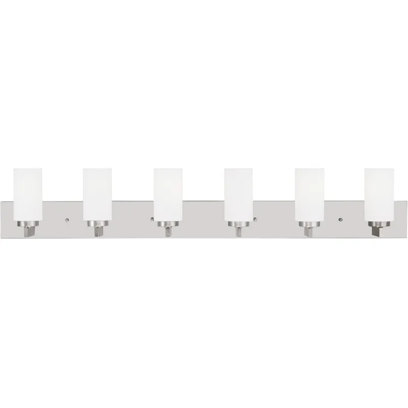 West Lake 6 Light 47 inch Brushed Nickel Vanity Sconce Wall Light