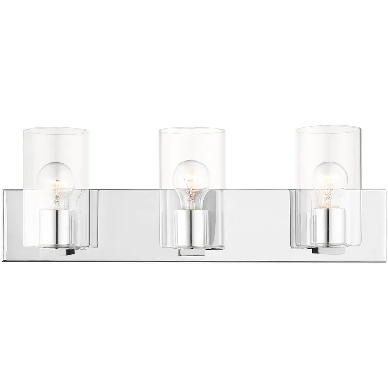 Zurich 3 Light 23.5 inch Polished Chrome Vanity Sconce Wall Light
