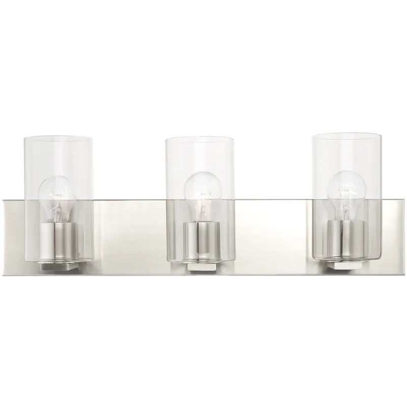 Zurich 3 Light 23.5 inch Brushed Nickel Vanity Sconce Wall Light