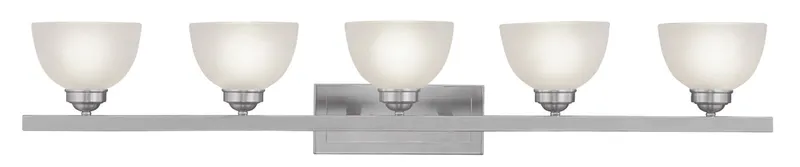 Somerset 5 Light 48 inch Brushed Nickel Vanity Sconce Wall Light