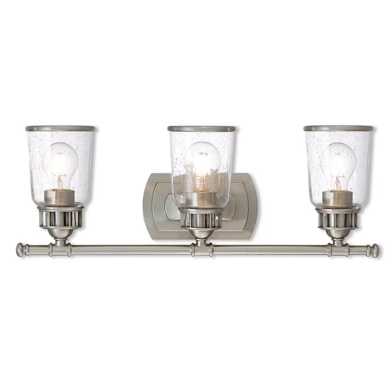 Lawrenceville 3 Light 23.5 inch Brushed Nickel Vanity Sconce Wall Light