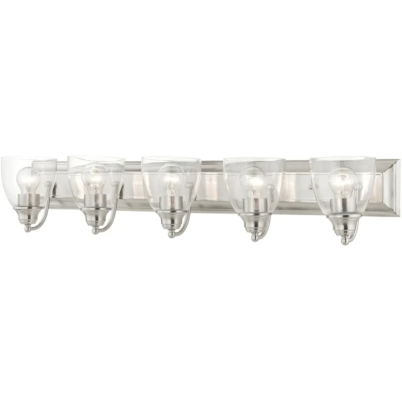 Birmingham 5 Light 36 inch Brushed Nickel Large Vanity Sconce Wall Light