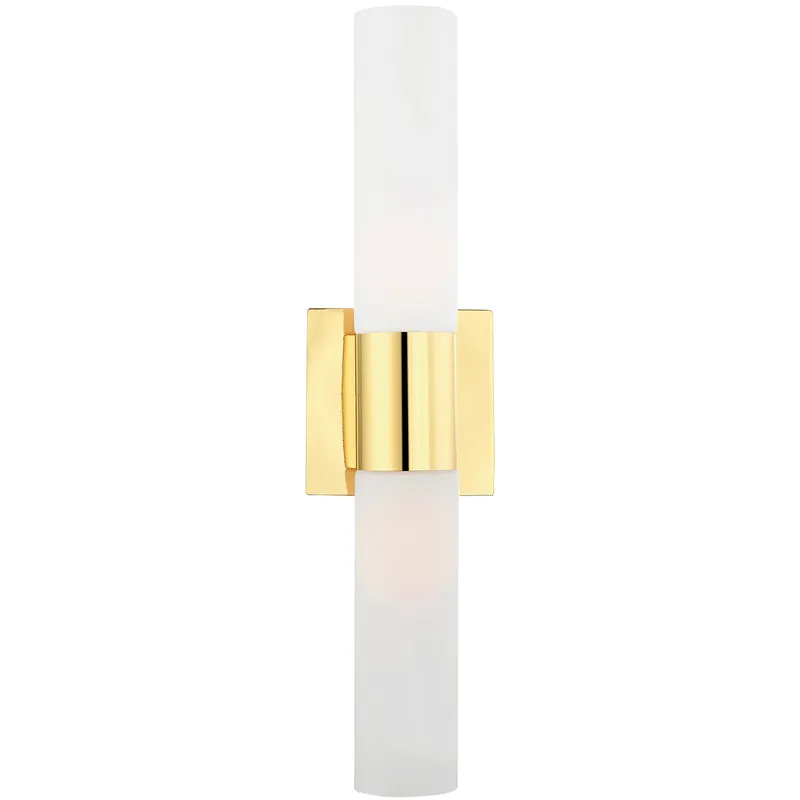 Aero 2 Light 4.5 inch Polished Brass ADA Vanity Sconce Wall Light