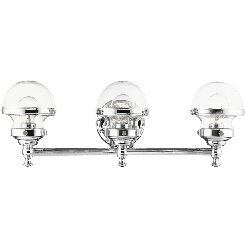 Oldwick 3 Light 24 inch Polished Chrome Vanity Sconce Wall Light