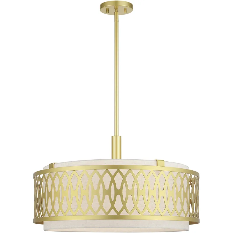 Vistaview 5 Light 24 inch Soft Gold Pendant Chandelier Ceiling Light
