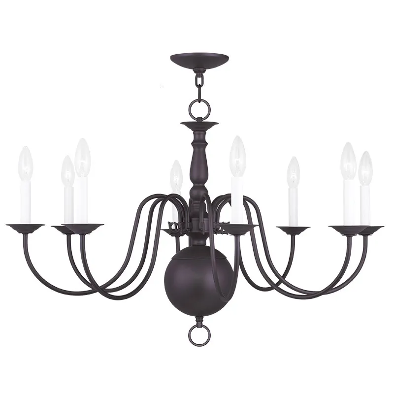 Williamsburgh 8 Light 32 inch Bronze Chandelier Ceiling Light