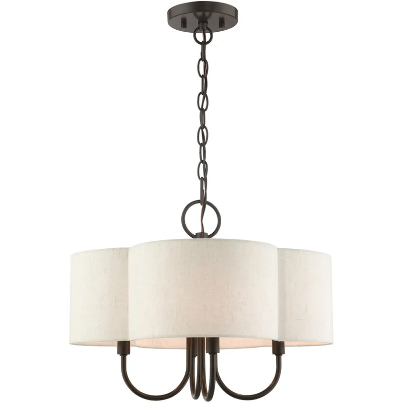 Solstice 4 Light 18 inch English Bronze Pendant Chandelier Ceiling Light