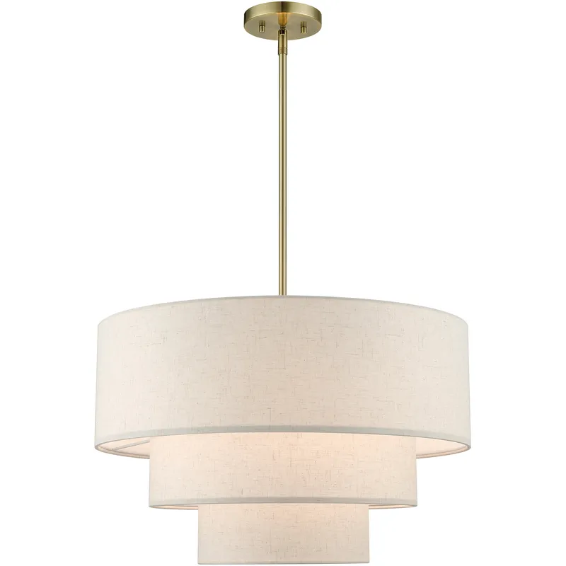 Gladstone 4 Light 23 inch Antique Brass Pendant Chandelier Ceiling Light