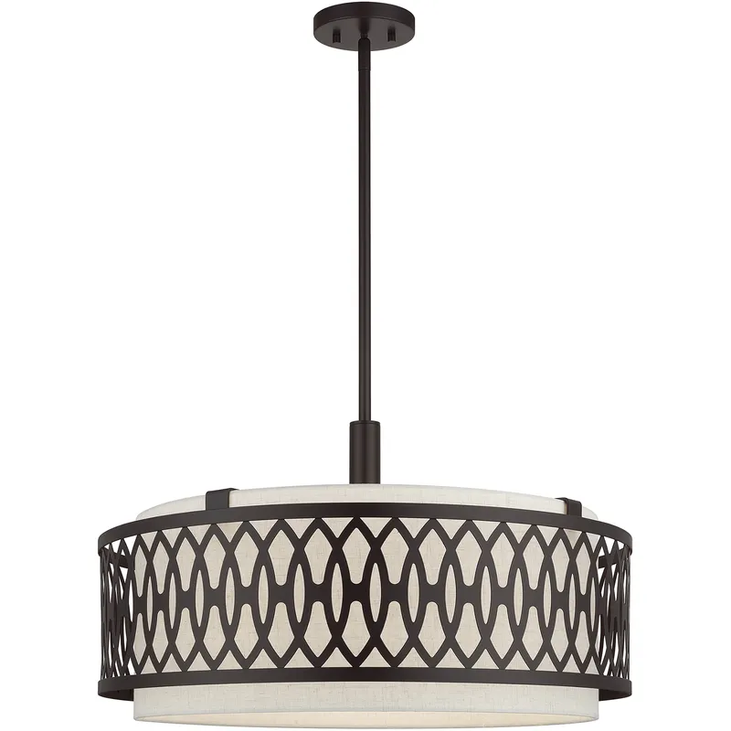 Vistaview 5 Light 24 inch English Bronze Pendant Chandelier Ceiling Light