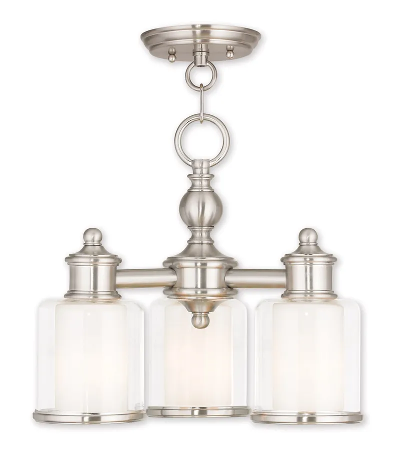 Middlebush 3 Light 16 inch Brushed Nickel Convertible Chandelier/Semi-Flush Ceiling Light