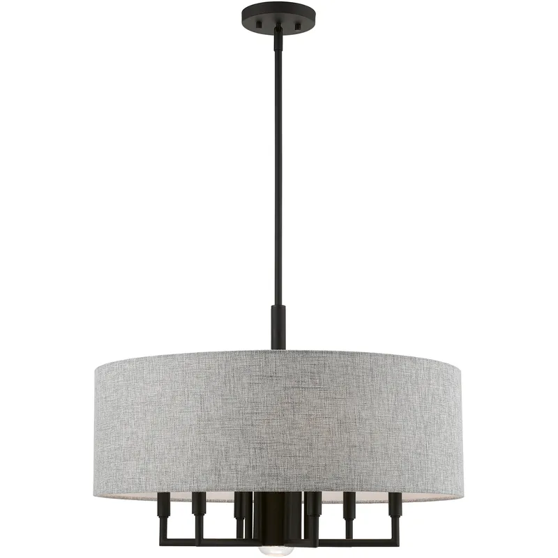Dakota 7 Light 24 inch Black Pendant Chandelier Ceiling Light