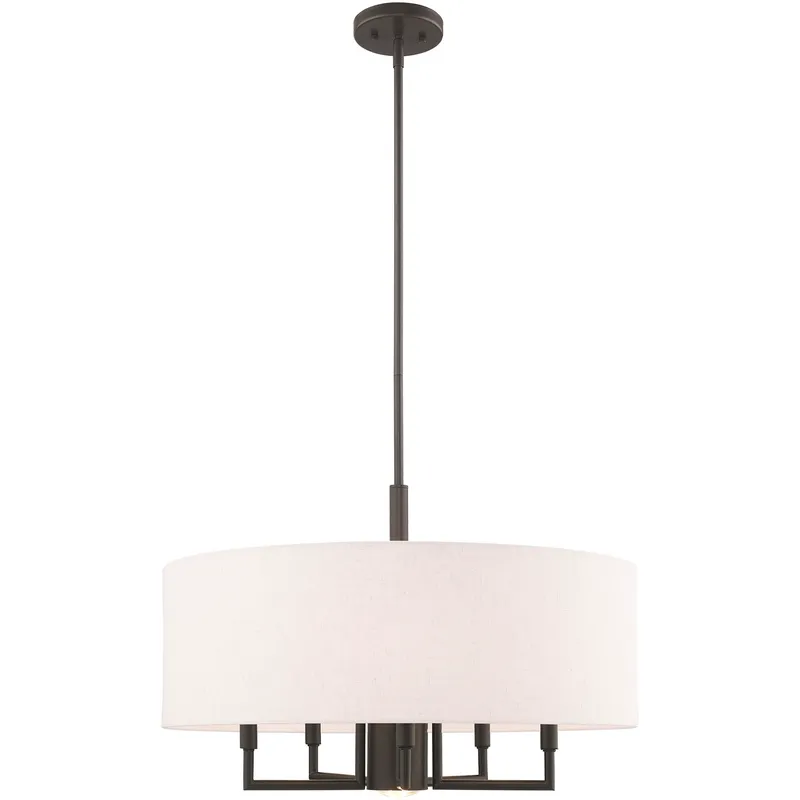 Monroe 6 Light 24 inch English Bronze Pendant Chandelier Ceiling Light