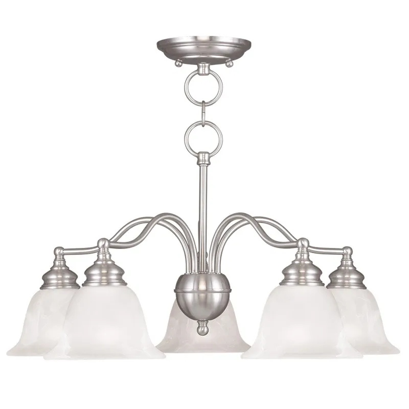 Essex 5 Light 24 inch Brushed Nickel Convertible Chandelier/Semi-Flush Ceiling Light