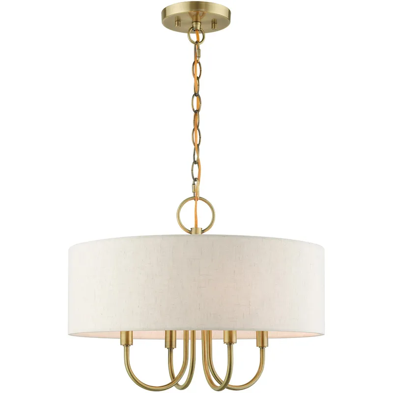Blossom 4 Light 18 inch Antique Brass Pendant Chandelier Ceiling Light