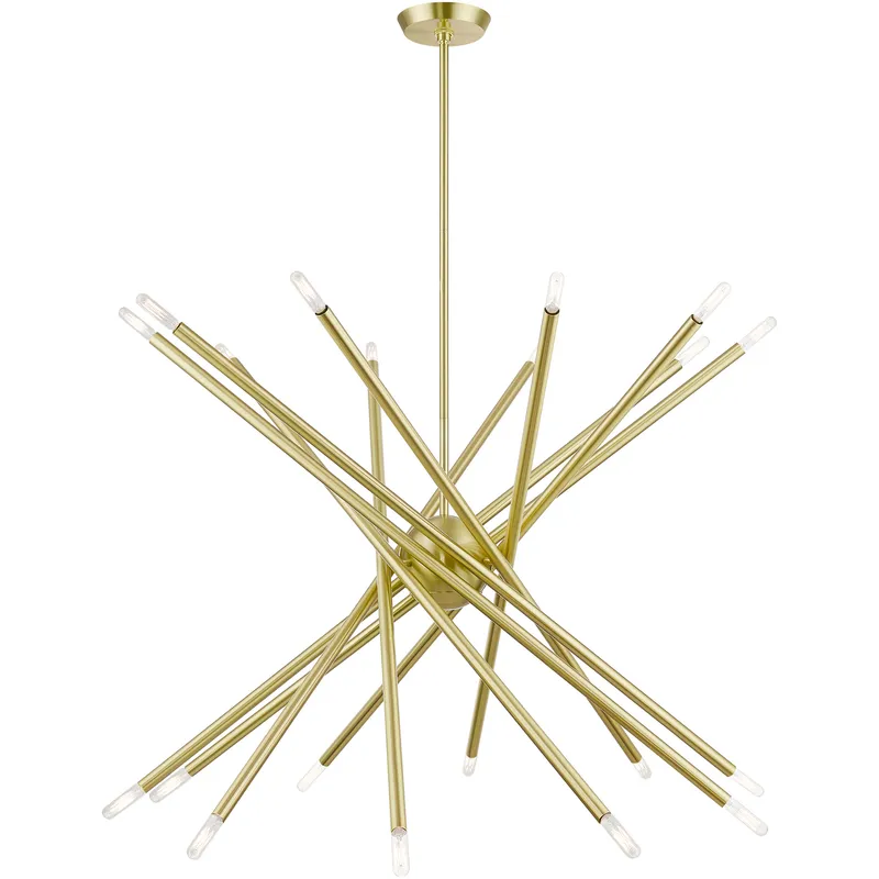 Soho 20 Light 37.5 inch Satin Brass Large Chandelier Ceiling Light, Large