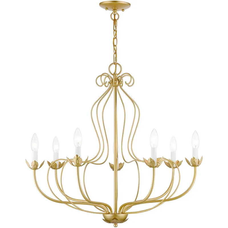 Katarina 7 Light 28 inch Soft Gold Chandelier Ceiling Light