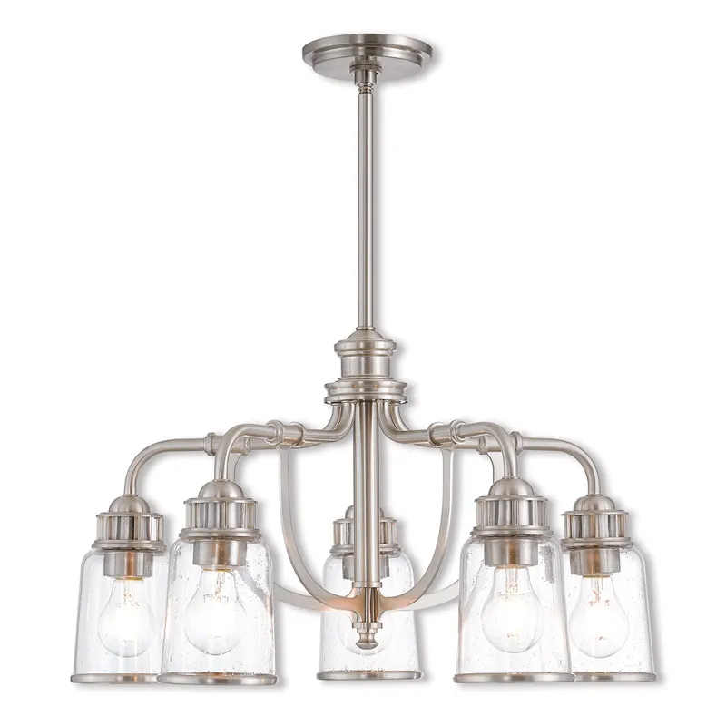 Lawrenceville 5 Light 24 inch Brushed Nickel Chandelier Ceiling Light