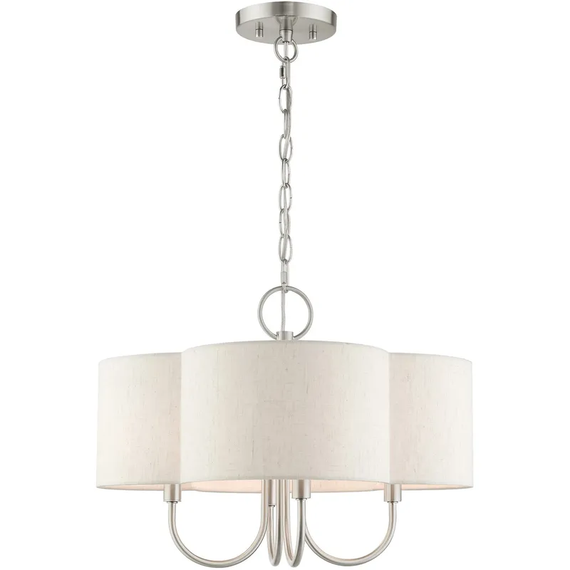 Solstice 4 Light 18 inch Brushed Nickel Pendant Chandelier Ceiling Light