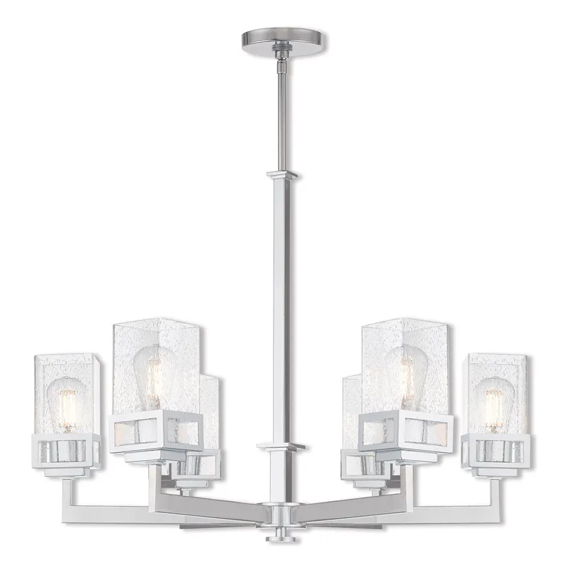 Harding 6 Light 28.5 inch Polished Chrome Chandelier Ceiling Light