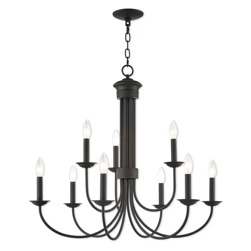 Estate 9 Light 30 inch Bronze 2-Tier Chandelier Ceiling Light