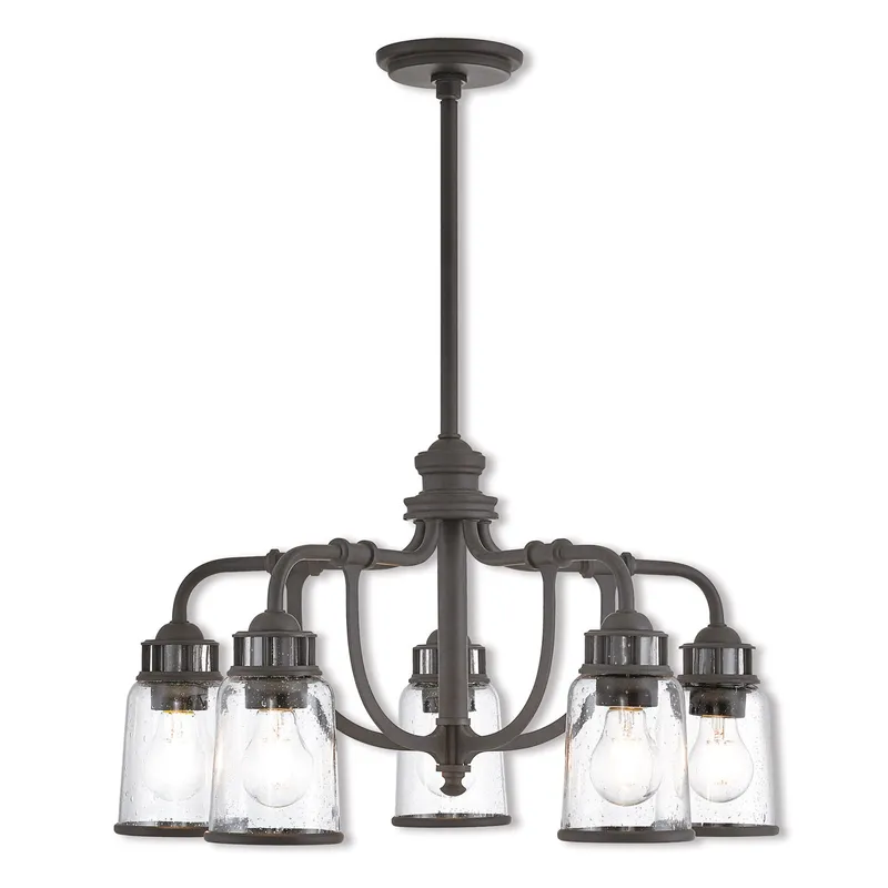Lawrenceville 5 Light 24 inch Bronze Chandelier Ceiling Light