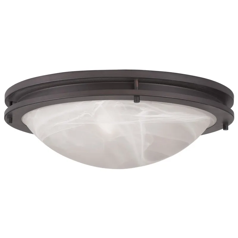 Ariel 3 Light 17 inch Bronze Flush Mount Ceiling Light
