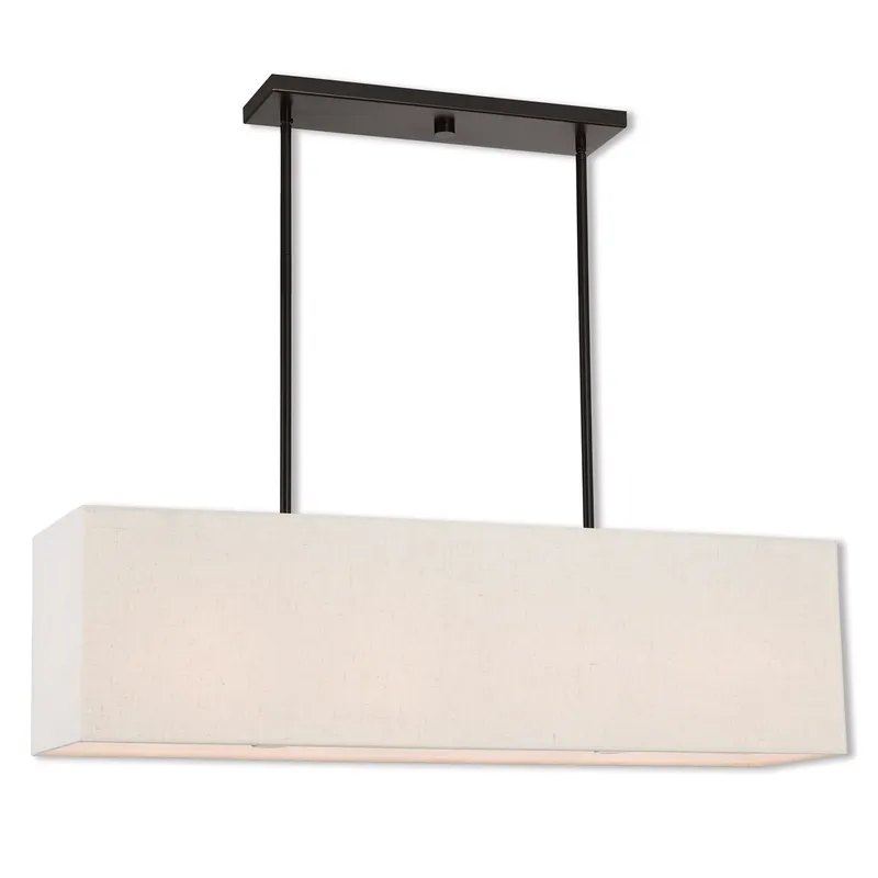 Summit 4 Light 36 inch English Bronze Linear Chandelier Ceiling Light