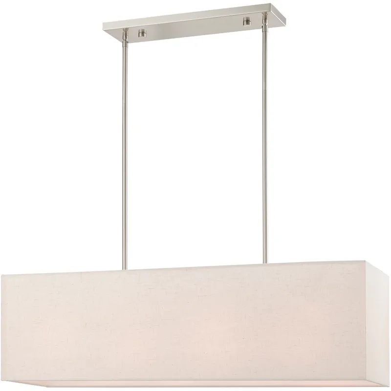 Summit 4 Light 36 inch Brushed Nickel Linear Chandelier Ceiling Light