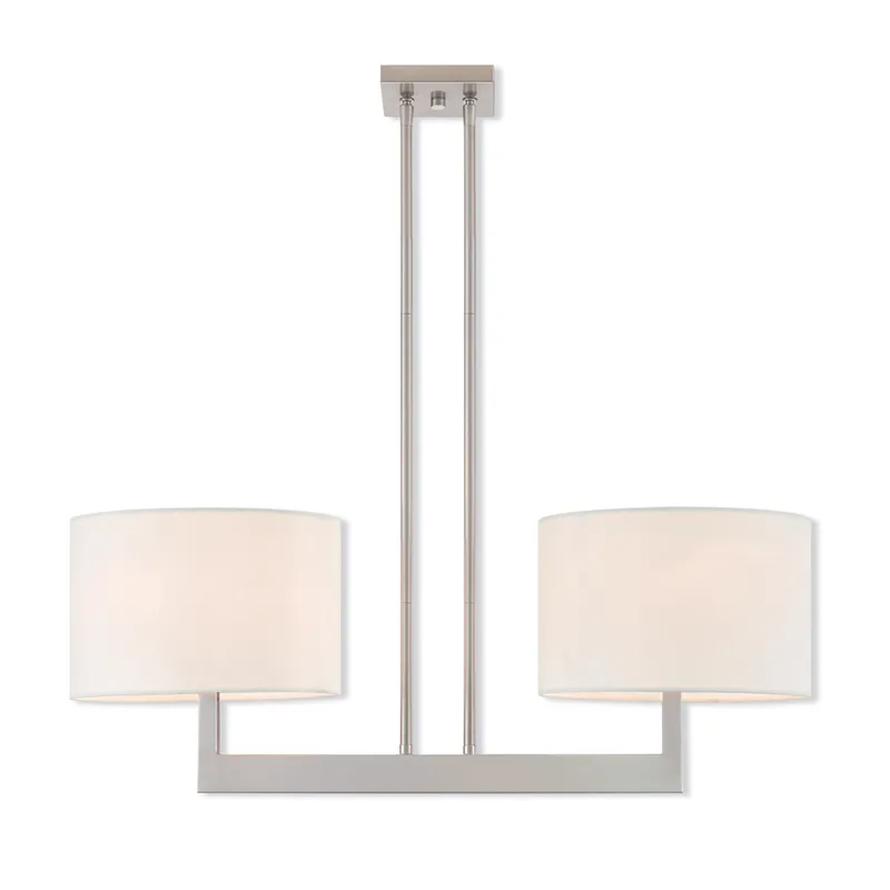 Hayworth 2 Light 30.25 inch Brushed Nickel Linear Chandelier Ceiling Light