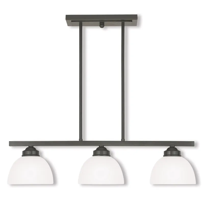 Somerset 3 Light 28 inch English Bronze Linear Chandelier Ceiling Light