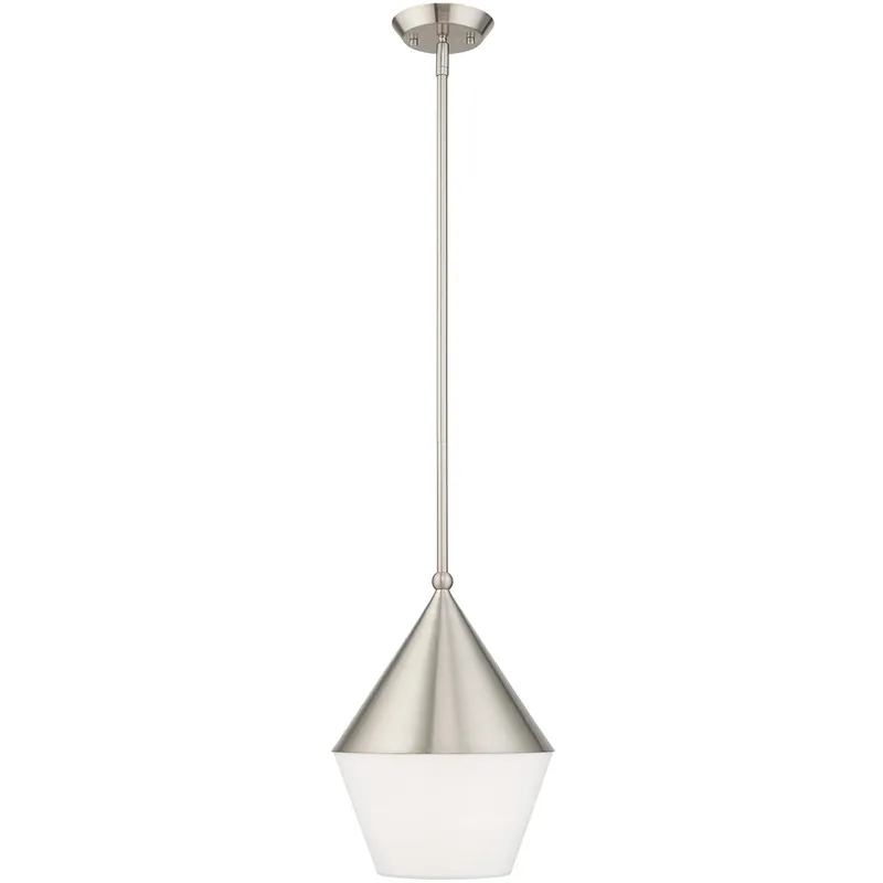 Stockholm 1 Light 10 inch Brushed Nickel Pendant Ceiling Light