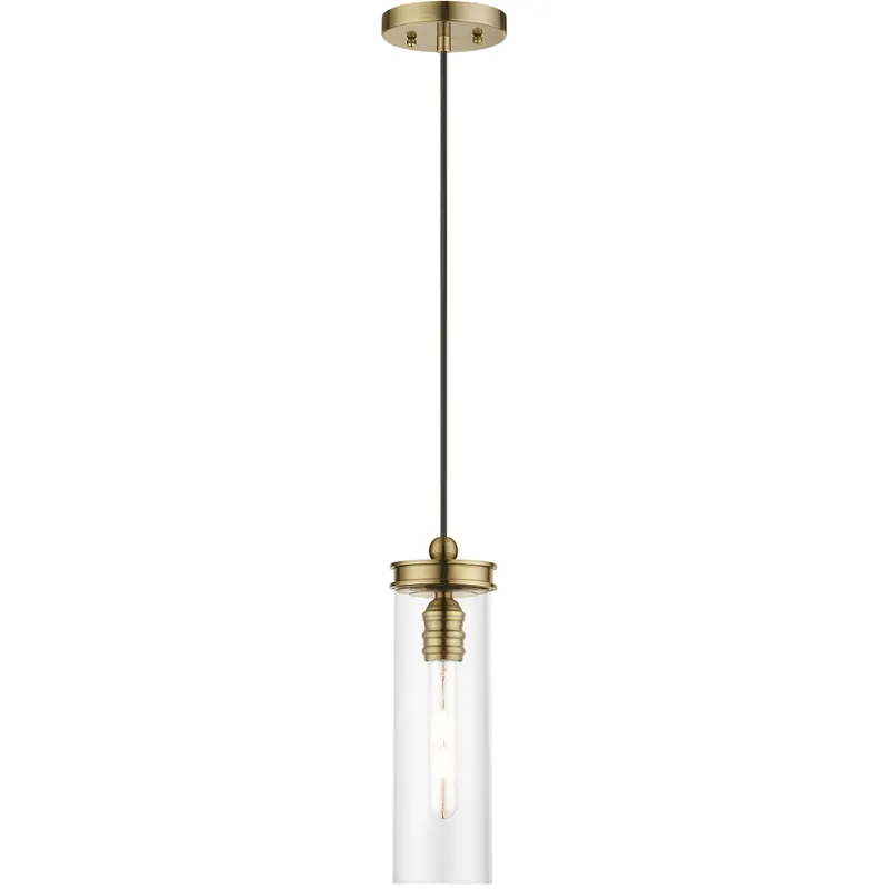 Devoe 1 Light 5.13 inch Antique Brass Mini Pendant Ceiling Light
