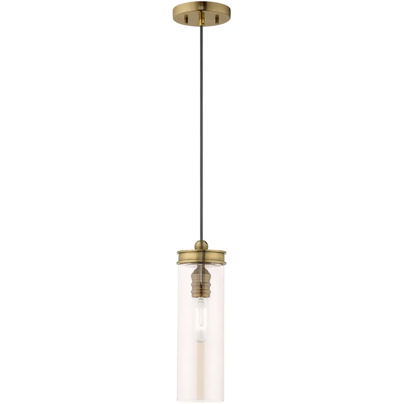 Devoe 1 Light 5.13 inch Antique Brass Mini Pendant Ceiling Light