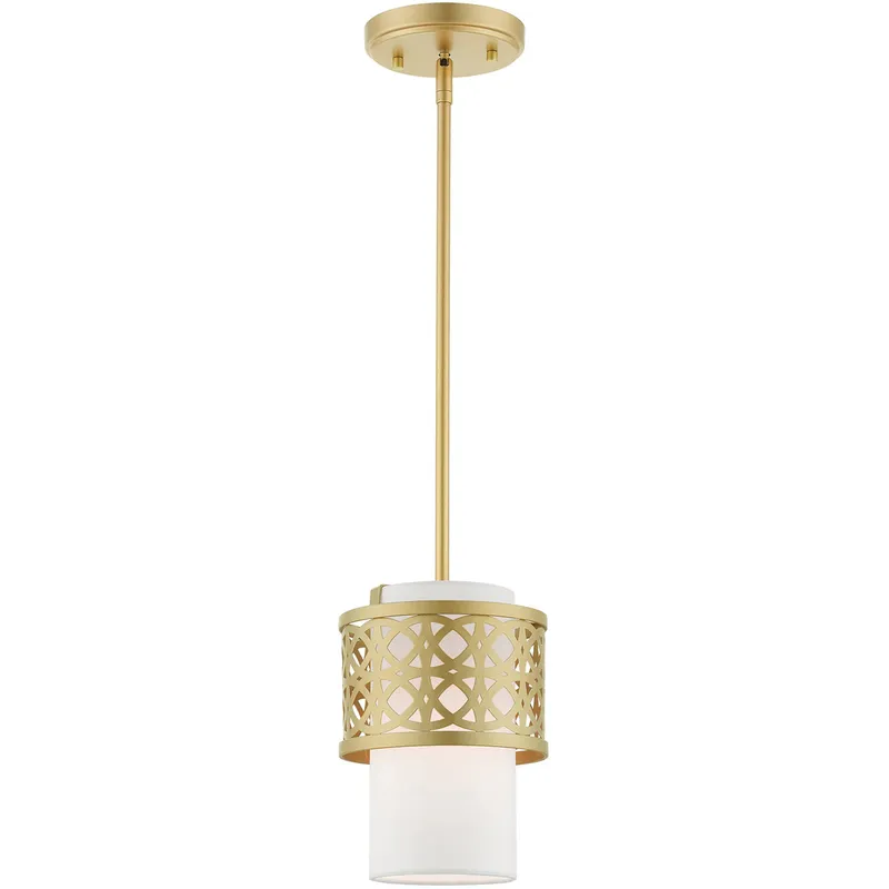 Calinda 1 Light 7.25 inch Soft Gold Mini Pendant Ceiling Light