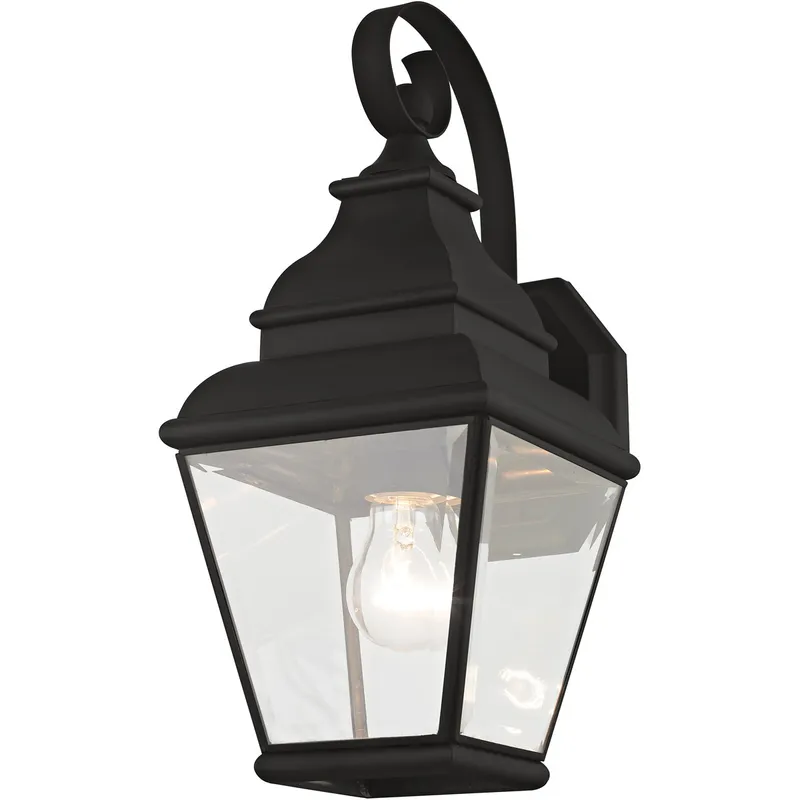 Exeter 1 Light 15.5 inch Black Small Outdoor Wall Lantern
