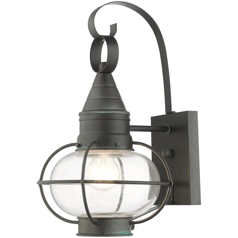 Newburyport 1 Light 14.75 inch Charcoal Medium Outdoor Wall Lantern