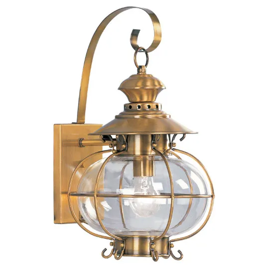 Harbor 1 Light 17.75 inch Flemish Brass Medium Outdoor Wall Lantern