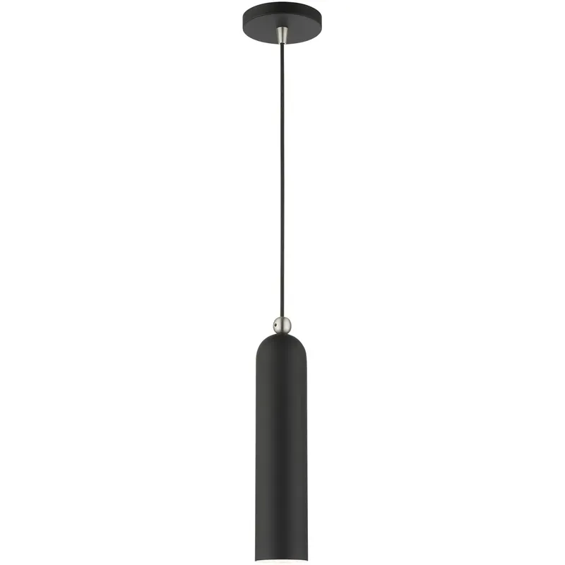 Ardmore 1 Light 5.13 inch Black with Brushed Nickel Accents Single Pendant Ceiling Light