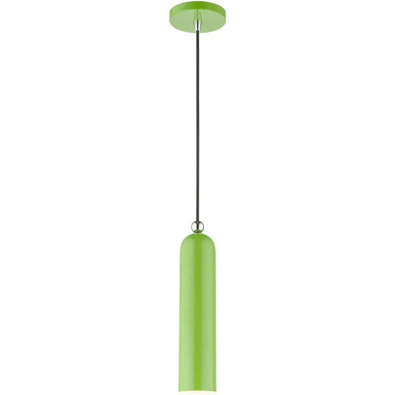 Ardmore 1 Light 5.13 inch Shiny Apple Green with Polished Chrome Accents Single Pendant Ceiling Light