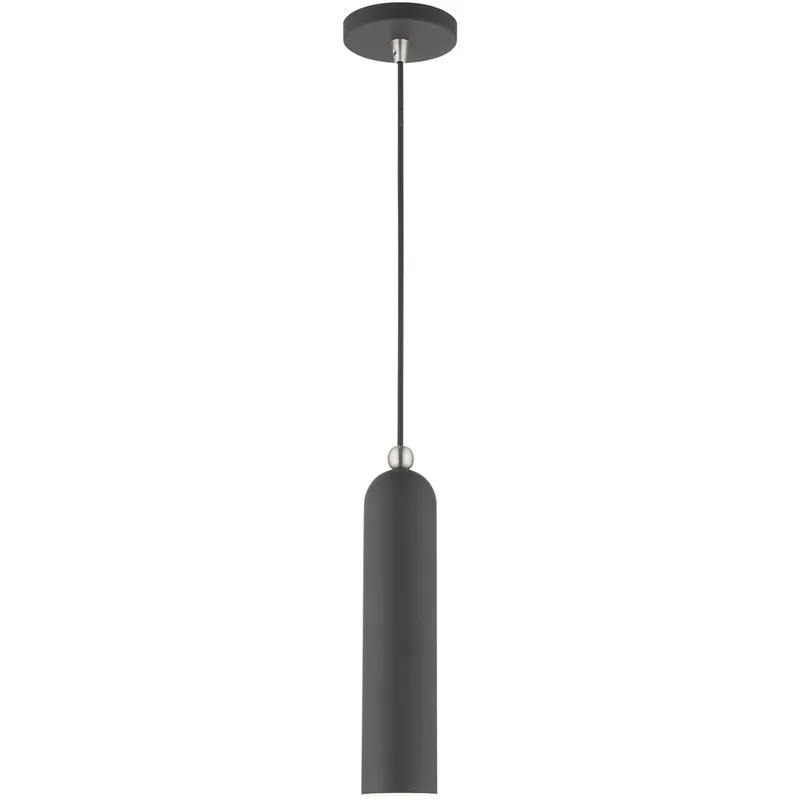 Ardmore 1 Light 5.13 inch Scandinavian Gray with Brushed Nickel Accents Single Pendant Ceiling Light