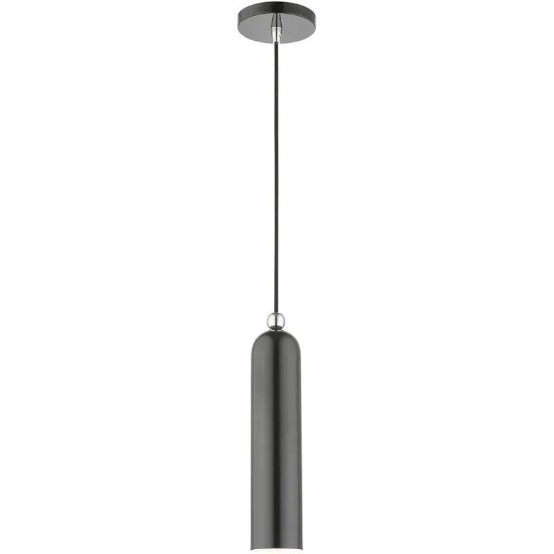 Ardmore 1 Light 5.13 inch Shiny Dark Gray with Polished Chrome Accents Single Pendant Ceiling Light