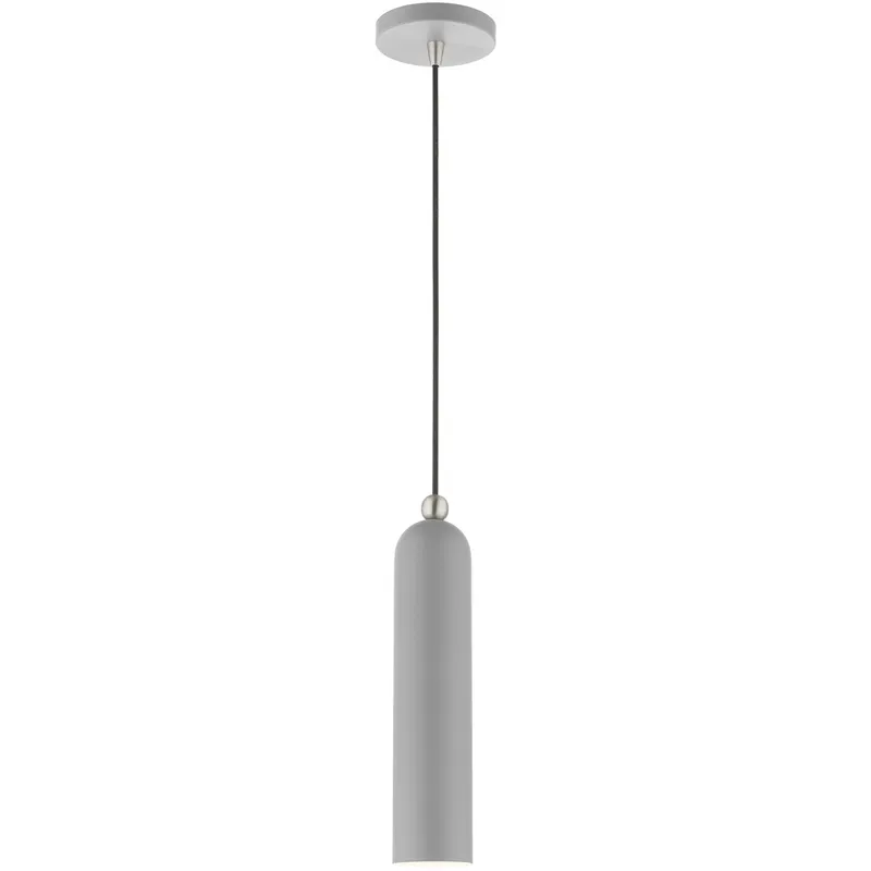 Ardmore 1 Light 5.13 inch Nordic Gray with Brushed Nickel Accents Single Pendant Ceiling Light