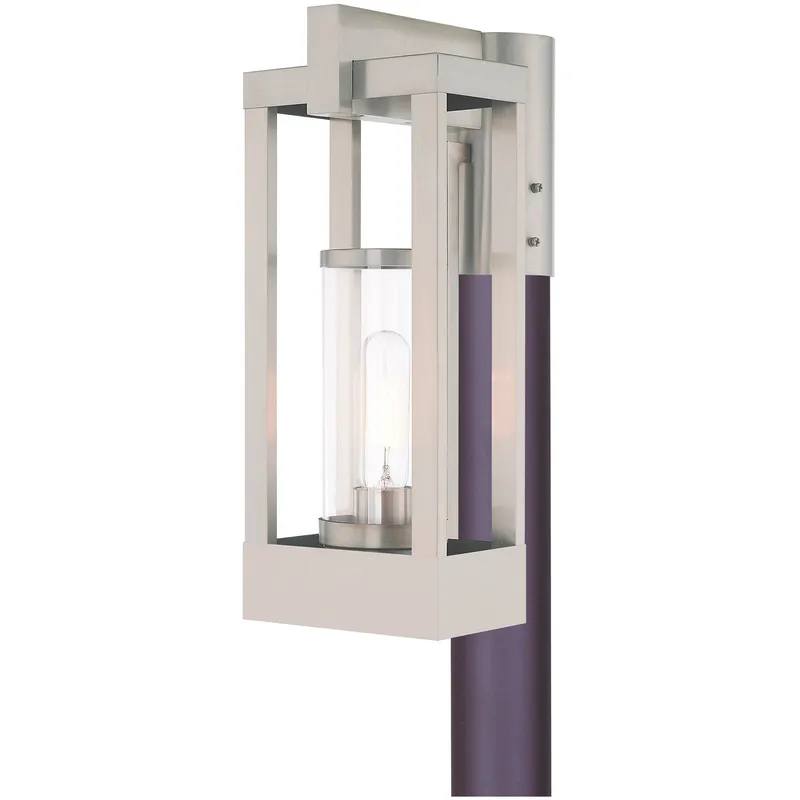 Delancey 1 Light 15.13 inch Brushed Nickel Medium Outdoor Post Top Lantern