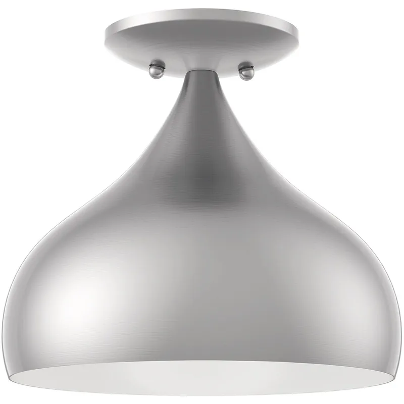 Amador 1 Light 10 inch Brushed Nickel Teardrop Semi-Flush Ceiling Light