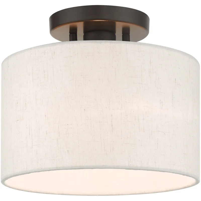 Blossom 1 Light 10 inch English Bronze Small Semi-Flush Ceiling Light