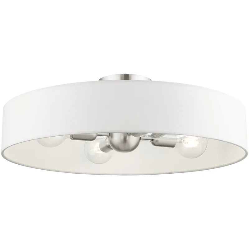 Venlo 4 Light 22 inch Brushed Nickel Semi-Flush Ceiling Light